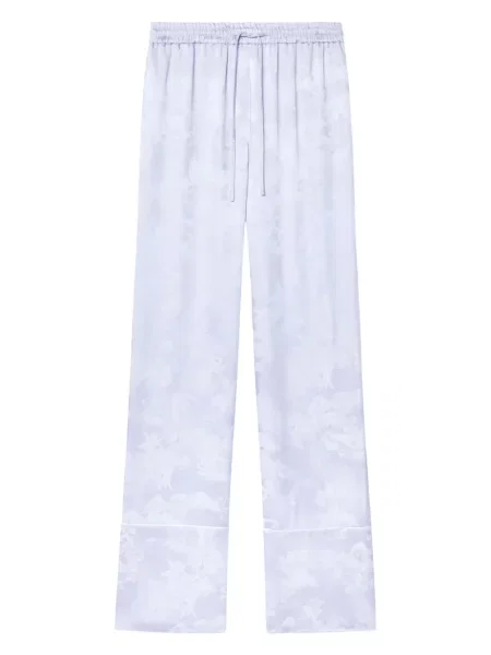 Pantaloni Off-white din jacard alb