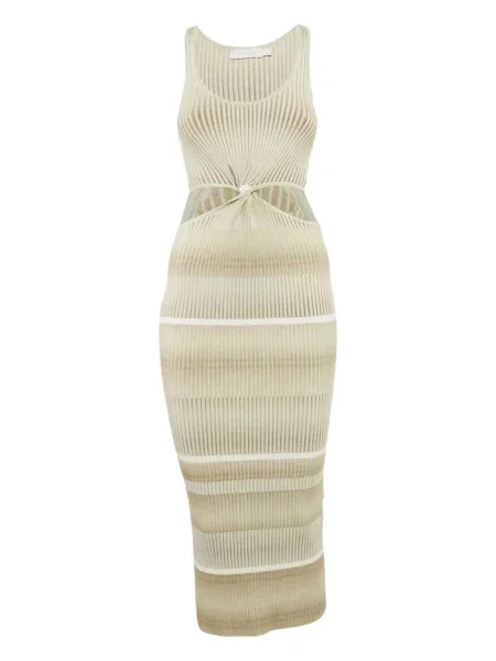 Dzianinowa sukienka midi Simkhai do kolan garniturowa zielona