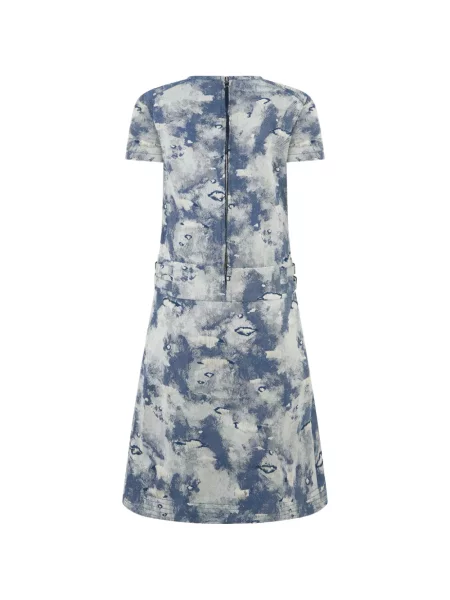 Rochie midi Moschino cu imagine cu cataramă albastru