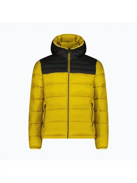 Geacă căptușită pentru bărbați CMP Fix Hood golden green verde