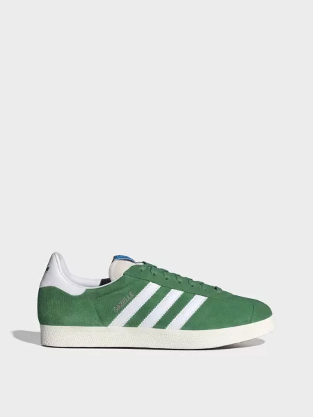 Кожаные кеды Adidas зеленые