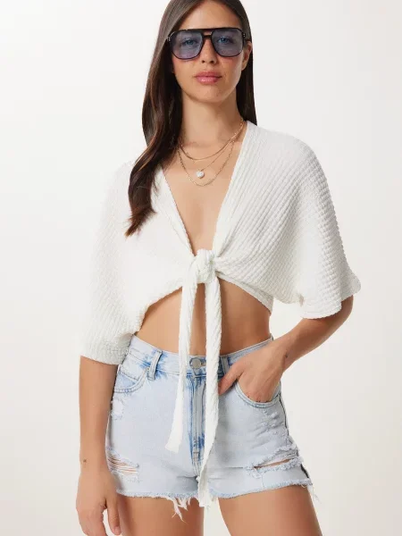 Happiness İstanbul Bluză natural alb