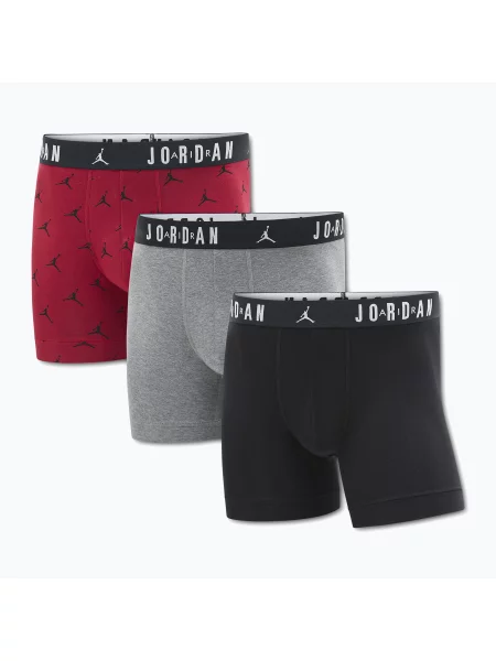Boxeri pentru bărbați Nike Jordan JHM Flight Cotton Essential 3 perechi gym red roșu