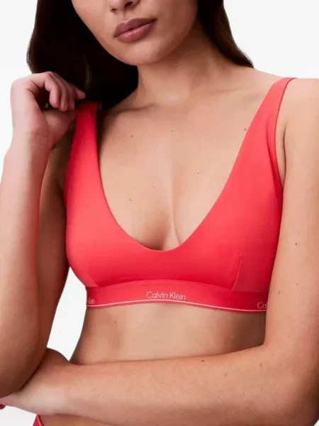 Bikini Calvin Klein Jeans cu autograf roz
