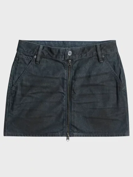 Мини джинсовая юбка G-star Raw синяя