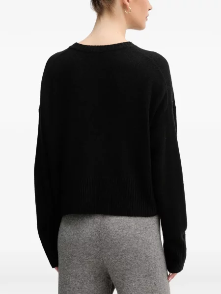 Pulover Benetton cu decolteu rotund negru
