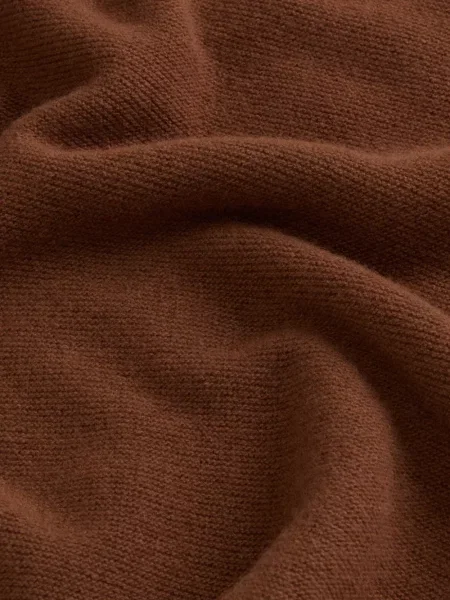 Pulover Woolrich cu decolteu în V maro