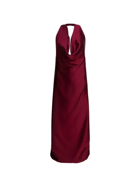 Rochie maxi Semper cu gât halter roșu