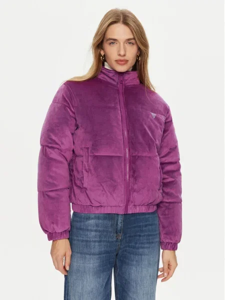 Guess Žieminė striukė violetinė