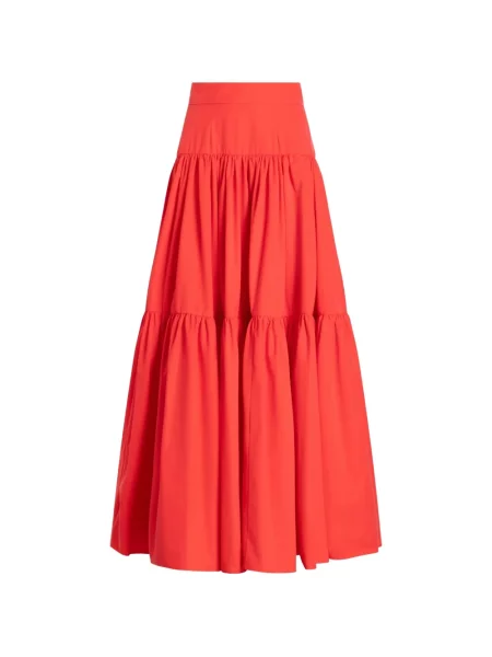 Lung fustă Dolce & Gabbana din poplin portocaliu