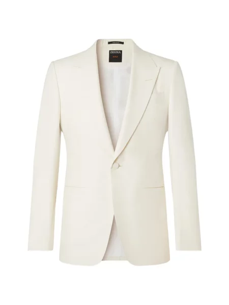 Costum Zegna de mătase alb