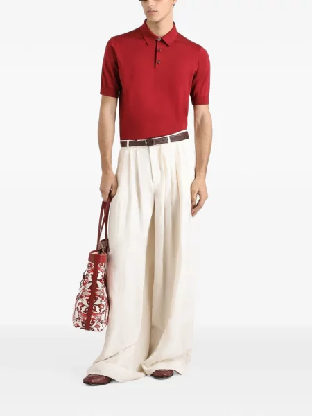 Μεταξωτό polo Dolce & Gabbana μαύρο