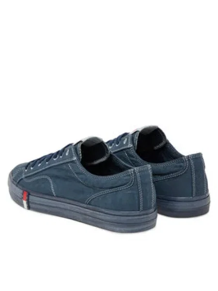 Teniszcipő Tommy Jeans Archive Vulc. Washed Canvas Sötétkék kék