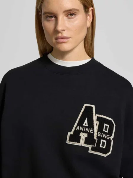 Bluza Anine Bing z logo czarna