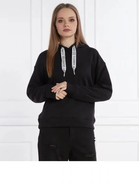 Tommy Jeans Hanorac | Relaxed fit negru