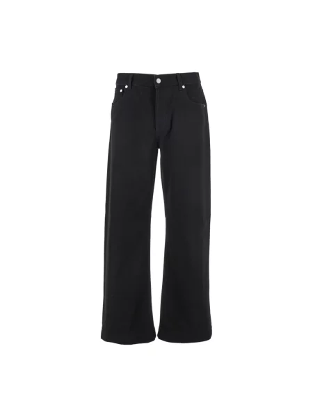 Szerokie jeansy Alexander Mcqueen czarne