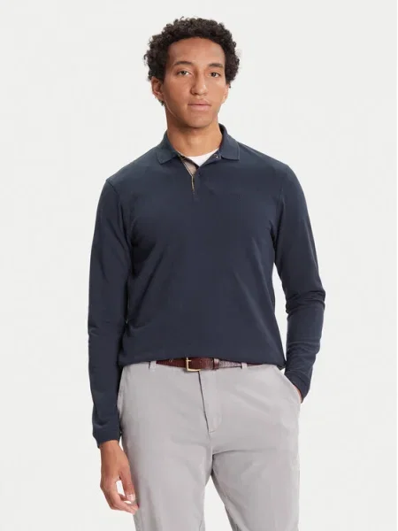 Barbour Tricou polo Tartan Bleumarin