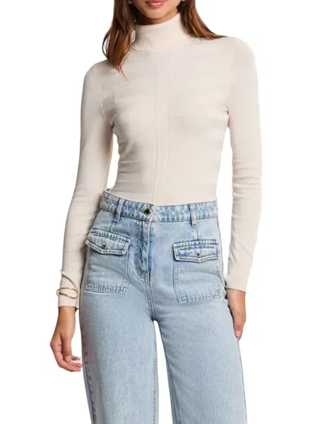 Pulover Morgan De Toi cu guler înalt albastru