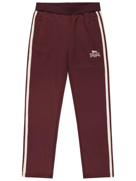 LONSDALE Nohavice Shrewbury / karmínovo červená béžová