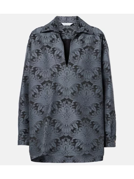 Cămașă Max Mara de lână albastru