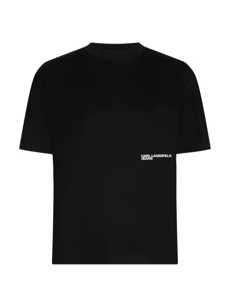 KARL LAGERFELD JEANS Tricou gri deschis / negru alb