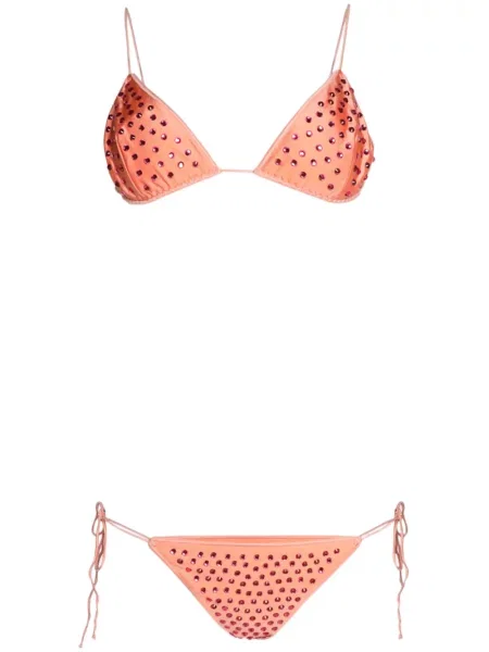 Bikini Oséree z kryształkami różowy