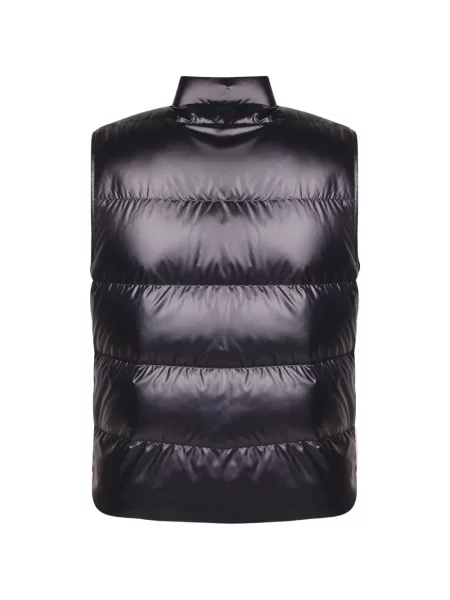 Aplikált steppelt mellény Moncler fekete