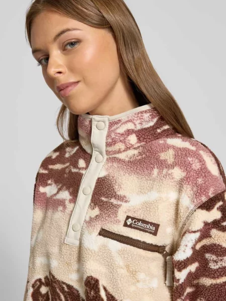 Kurtka Sherpa z naszywką z logo model ‘Helvetia™’ Columbia beżowa