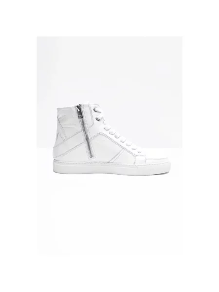 Sneakersy Zadig&voltaire sznurowane koronkowe białe