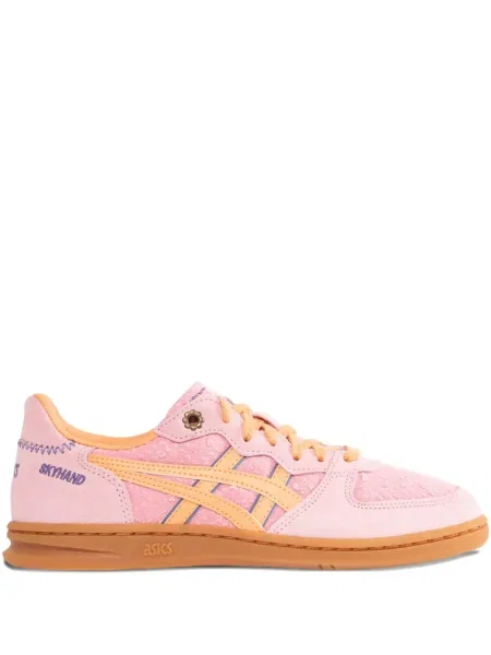 Sneakerși Asics cu șireturi din dantelă roz