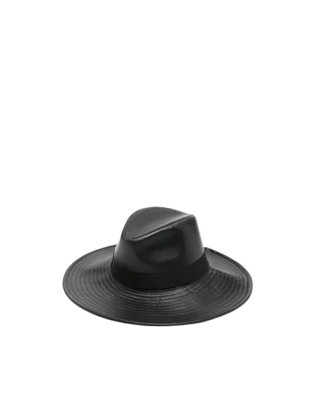 Czapka Borsalino skórzana czarna