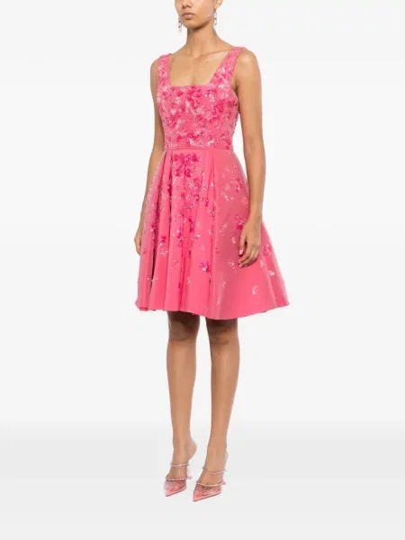 Rochie Zuhair Murad cu model floral cu aplicații roz