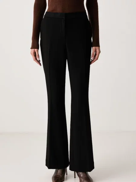 DKNY pantaloni evazați flare pentru femei negru