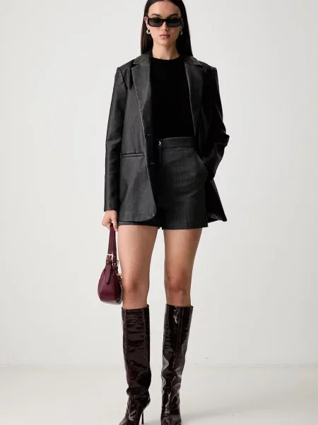 Tricou cu mânecă lungă Pinko de lână negru