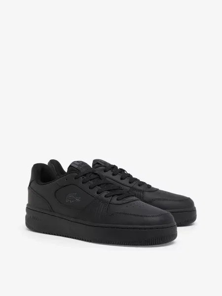Кожаные кроссовки Lacoste черные