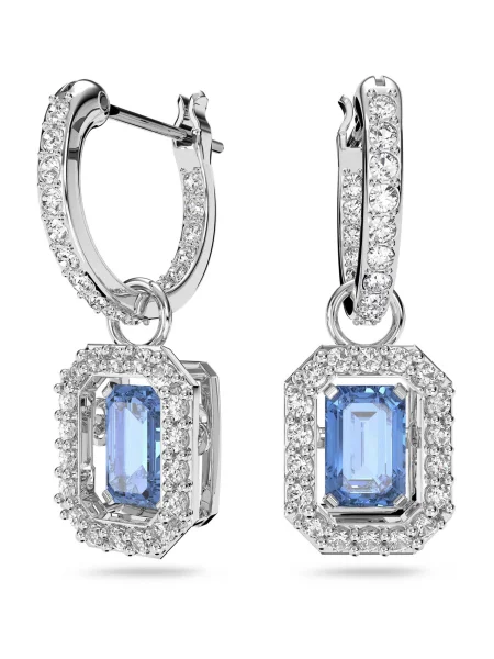 Swarovski Cercei argintiu / albastru / transparent