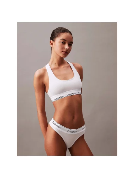 Fără căptușeală blugi Calvin Klein Underwear din modal alb