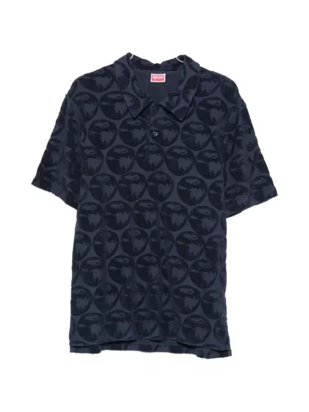Scurt tricou polo Kenzo albastru