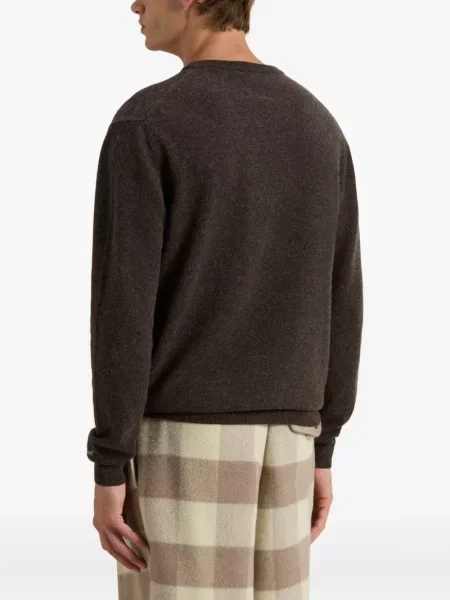 Pulover Woolrich cu decolteu rotund maro