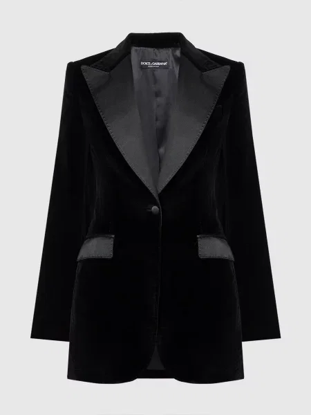 Оксамитовий жакет з шовком Dolce&gabbana чорний