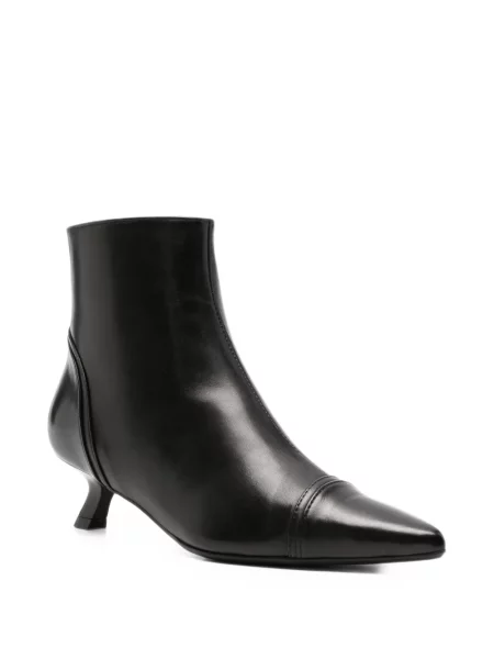 Botine Anna F. din piele negru