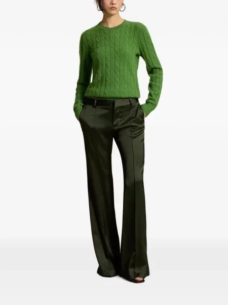 Satenske hlače Polo Ralph Lauren crna