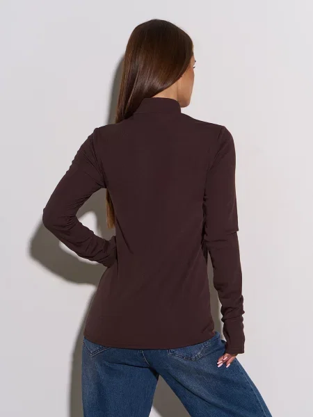 Лонгслив Issa Plus коричневый