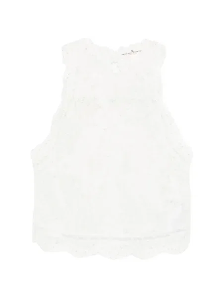 Top Ermanno Scervino cu broderie alb