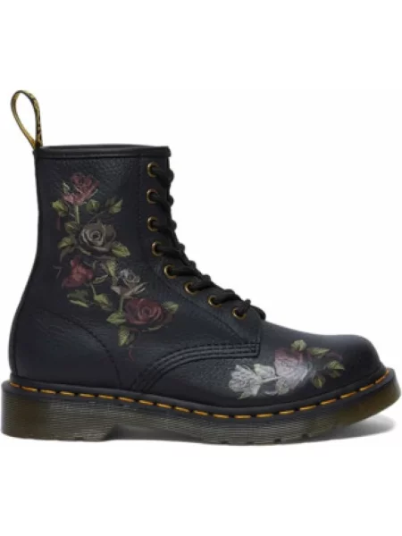 Dr. Martens Buty Kobieta 38 EU Skóra Zwiędłe Róże Klasyczne Skórzane Buty czarny