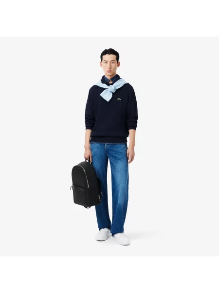 Lacoste Bluza Z Kołnierzykiem Polo Classic Fit granatowa