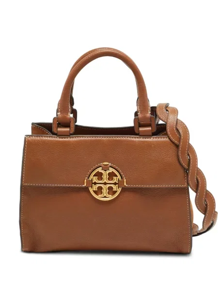 Geantă shopper Tory Burch din piele maro