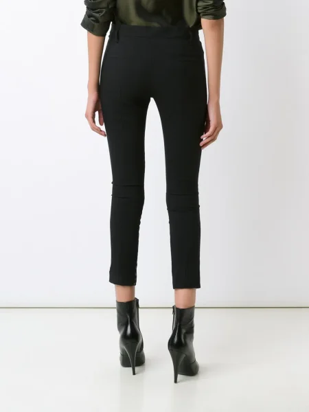 Pantaloni Haider Ackermann cu dungi din jacard verde