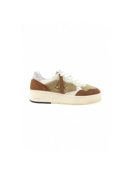 Sneakersy Sun68 skórzane beżowe