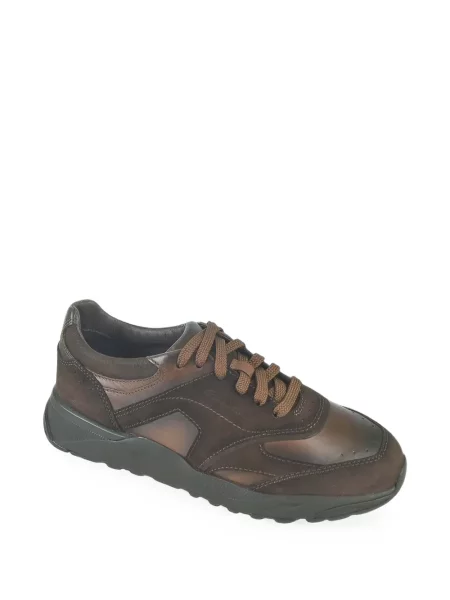 Sneakerși Santoni din piele maro
